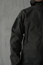 Куртка Softshell мужская Полиция с Флисовой подкладкой черная / Демисезонная водонепроницаемая 5XL - изображение 2