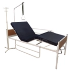 Ліжко медичне механічне функціональне Riberg АН3-11-04 з гвинтовим механізмом підйому з матрацом бічними поручнями приліжковою трапецією і штативом для крапельниці - зображення 1