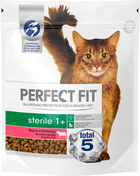 Sucha karma dla kota Perfect Fit Sterile 1+ z wołowina 750 g (4008429121951) - obraz 1