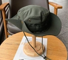 Тактическая Панама Мультикам тактическая шляпа, армійська камуфляжна Военная ВСУ Зеленая - изображение 7