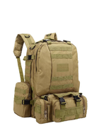 Модульний рюкзак Defense Pack Assembly 50L Coyote з відстібними підсумками, з міцного матеріалу Nylon 600D - зображення 1
