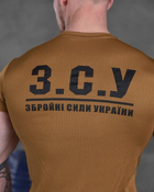 Тактическая мужская футболка с надписью ЗСУ потоотводящая L койот (85687) - изображение 6