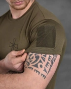 Тактична чоловіча футболка з написом ЗСУ потовідвідний 3XL олива (85683) - зображення 5