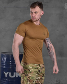 Тактична чоловіча футболка з написом ЗСУ потовідвідний M койот (85687) - зображення 4