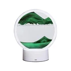 Настольная LED лампа ночник Песочные часы 3D Moving Sands Capes USB Ночной светильник Зеленый