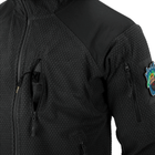Куртка Helikon-Tex Alpha Hoodie - Grid Fleece, Black S/Regular (BL-ALH-FG-01) - зображення 6