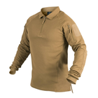 Футболка Polo Helikon-Tex RANGE з довгими рукавами, Coyote XS/Regular (PD-RNG-TC-11)