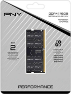 Pamięć RAM PNY SODIMM DDR4-3200 16384MB PC4-25600 (MN16GSD43200-SI) - obraz 2