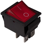 Перемикач DPM клавішний підсвічується 2 доріжки 15 A червоний (BMEP012) - зображення 1