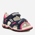 Дитячі шкіряні сандалії для дівчинки Bartek 16176-010 28 Темно-синій/Рожевий (5903607814047) - зображення 2