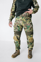 Мужские тактические брюки с наколенниками в комплекте и вставками FLEX / Крепкие Брюки рип-стоп мультикам 4XL - изображение 4