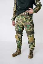 Мужские тактические брюки с наколенниками в комплекте и вставками FLEX / Крепкие Брюки рип-стоп мультикам 4XL - изображение 5