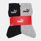 Набір чоловічих шкарпеток 6 пар Puma Crew Sock 6P 88749602 39-42 Чорний/Сірий (8713537680523) - зображення 1