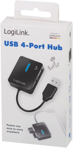 USB хаб LogiLink Smile UA0139 USB 2.0 4-Port Black - зображення 4