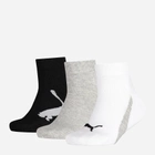 Набір дитячих шкарпеток 3 пари Puma Kids Bwt Quapter 3P 90796102 27-30 Чорний/Сірий/Білий (8720245032612) - зображення 1