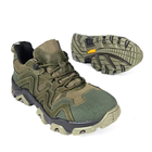 Тактичні шкіряні кросівки Oksy Tactical демісезонні трекінгові Olive розмір 46 - зображення 1
