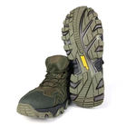 Тактичні шкіряні кросівки Oksy Tactical демісезонні трекінгові Olive розмір 45 - зображення 8