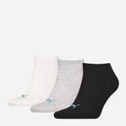 Набір чоловічих шкарпеток 3 пари Puma Unisex Sneaker Plain 3P 90680773 43-46 Чорний/Сірий/Білий (8720245486538) - зображення 1