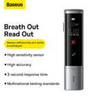 Алкотестер Baseus SafeJourney Breathalyzer Pro Series (CRCX060014) - зображення 9