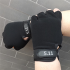 Тактичні рукавички 5.11 короткопалі чорні L - зображення 3