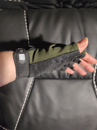 Тактические перчатки 5.11 короткопальцевые зелёные L - изображение 3