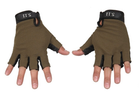 Тактичні рукавички 5.11 короткопалі коричневі L - зображення 1