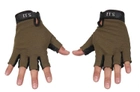 Тактичні рукавички 5.11 короткопалі коричневі M - зображення 1