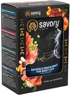 Вологий корм Savory Adult для кішок з лососем та горошком у соусі 85 г
