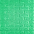 3D панель самоклеющаяся кирпич Мятный 700x770x7мм (012-7) SW-00000050
