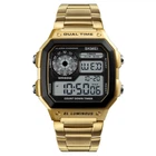 Мужские наручные электронные часы Skmei 1335 Ripple Gold