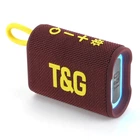 Портативная Bluetooth колонка TG396 5W с RGB подсветкой Бордовый