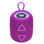 Портативная колонка TG655 5W с RGB подсветкой и ремешком Purple