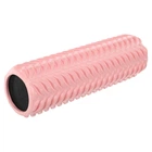 Массажный роллер ролик мфр заполненный пеной Zelart Grid Line Roller 9392 длина 45см Pink
