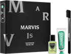 Набір Marvis Toothpaste Travel Set зубочистка + зубна паста Classic Strong Mint 25 мл + ополіскувач для ротової порожнини Strong Mint 30 мл (8004395112630) - зображення 1