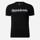 Koszulka męska bawełniana Reebok Gs Reebok Linear Rea 100042232 M Czarny/Biały (4064048052410) - obraz 6