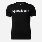 Футболка бавовняна довга чоловіча Reebok Gs Reebok Linear Rea 100042232 M Чорний/Білий (4064048052410) - зображення 6