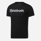 Koszulka męska bawełniana Reebok Gs Reebok Linear Rea 100042232 M Czarny/Biały (4064048052410) - obraz 7