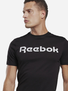 Koszulka męska bawełniana Reebok Gs Reebok Linear Rea 100042232 XL Czarny/Biały (4064048052298) - obraz 4