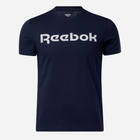 Koszulka męska bawełniana Reebok Gs Reebok Linear Rea 100042355 M Granatowy/Biały (4064047964042) - obraz 6