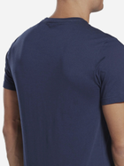 Koszulka męska bawełniana Reebok Gs Reebok Linear Rea 100042355 XL Granatowy/Biały (4064047964158) - obraz 5