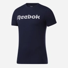 Koszulka męska bawełniana Reebok Gs Reebok Linear Rea 100042355 L Granatowy/Biały (4064047967807) - obraz 7