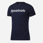 Koszulka męska bawełniana Reebok Gs Reebok Linear Rea 100042355 XL Granatowy/Biały (4064047964158) - obraz 7
