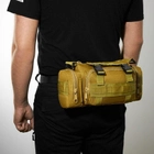 Сумка - подсумок тактическая поясная Tactical военная, сумка нагрудная с ремнем на плечо 5 QJ-500 литров кордура