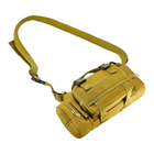 Сумка - подсумок тактическая поясная Tactical военная, сумка нагрудная с ремнем на плечо 5 QJ-500 литров кордура - изображение 3