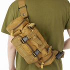 Сумка - подсумок тактическая поясная Tactical военная, сумка нагрудная с ремнем на плечо 5 QJ-500 литров кордура - изображение 6