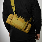 Сумка - подсумок тактическая поясная Tactical военная, сумка нагрудная с ремнем на плечо 5 QJ-500 литров кордура - изображение 10