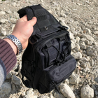 Чорна сумка чоловіча тактична нагрудна / Тактичний рюкзак ЗСУ / Тактичний середній LJ-229 чоловічий рюкзак - зображення 6