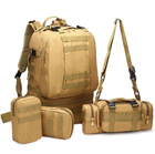 Тактичний рюкзак військовий 60 л з змінними 3 підссумками military Oxford 600 - зображення 4