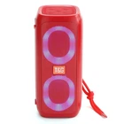 Портативна колонка TG333 2x5W з RGB підсвічуванням Red
