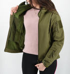Женская тактическая куртка Eagle Soft Shell с флисом М Green Olive (AW010788) - изображение 6